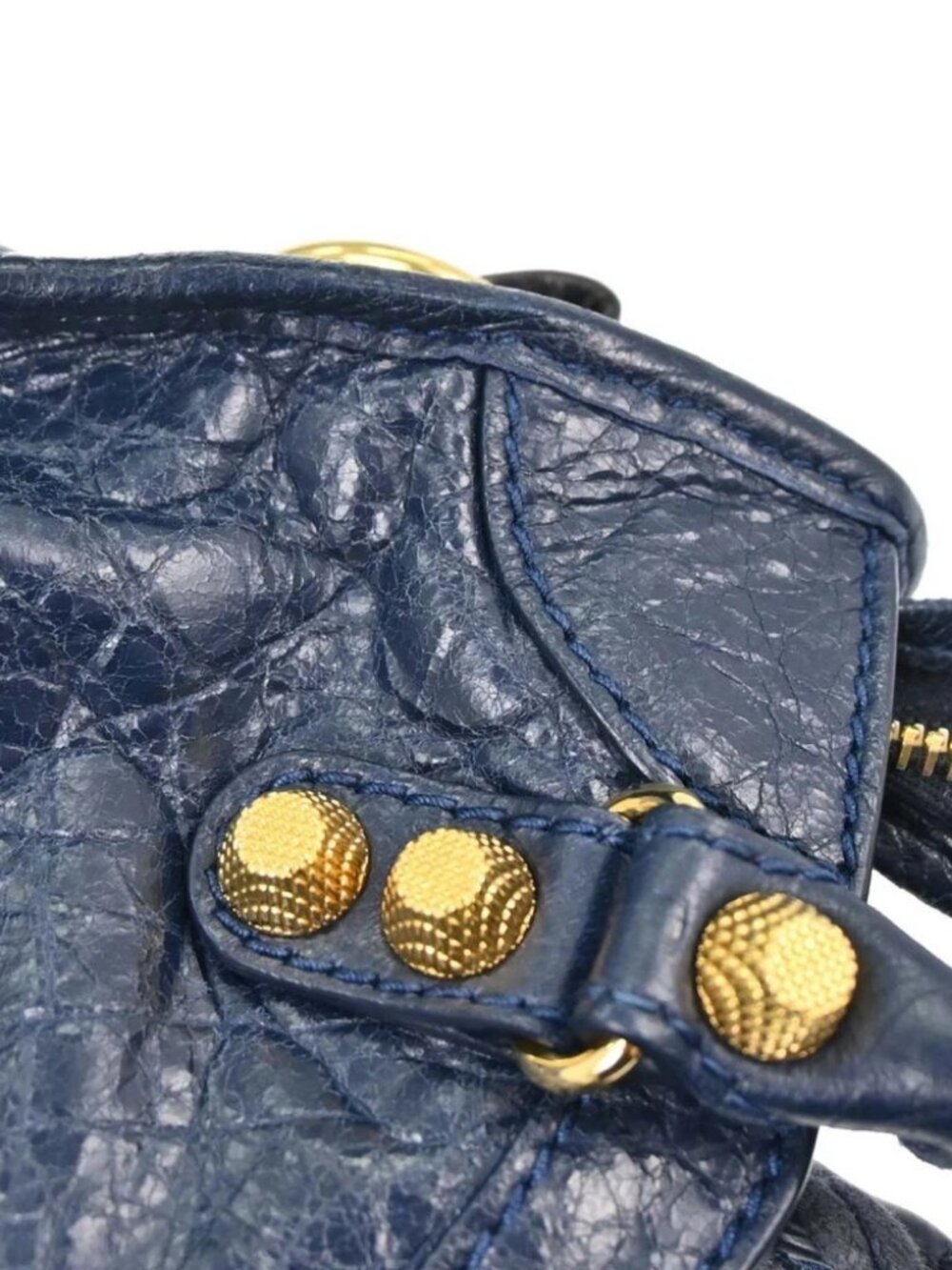 Balenciaga Navy Lambskin Giant City Mini Handbag 309544.4012.C.535269 187217 - Picture 8 of 14